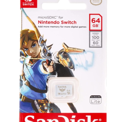 SanDisk 64GB microSDXC-Card, Licensed for Nintendo-Switch - SDSQXAT-064G-GNCZN